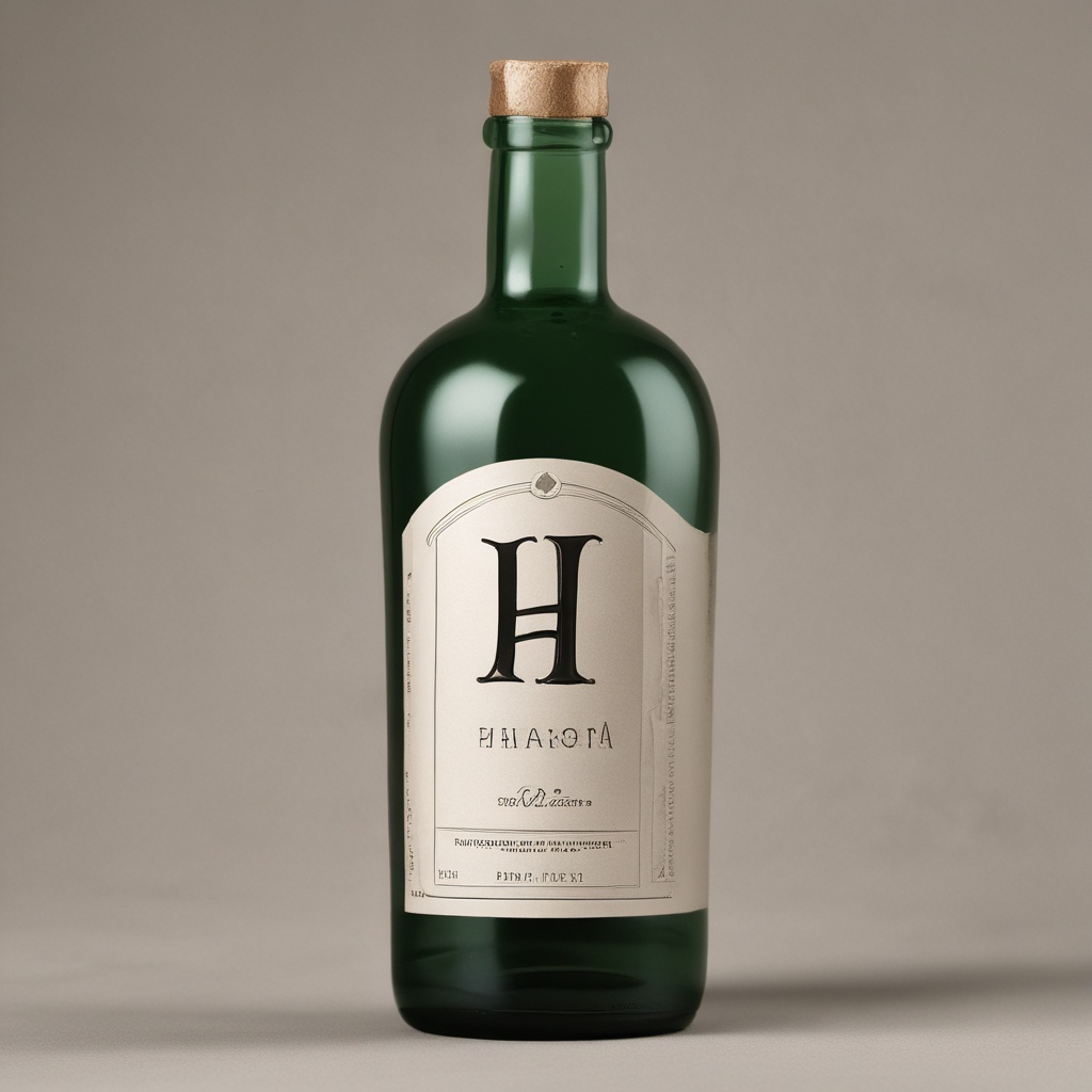 Bottle labeled H